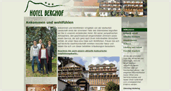 Desktop Screenshot of berghof-erzbach.de